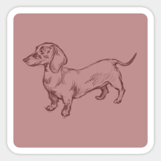 cute  dachshund Sticker